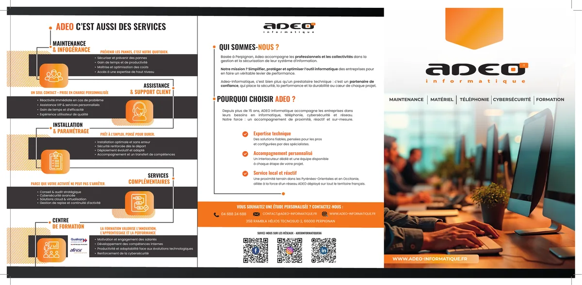 Dépliant commercial — ADEO Informatique