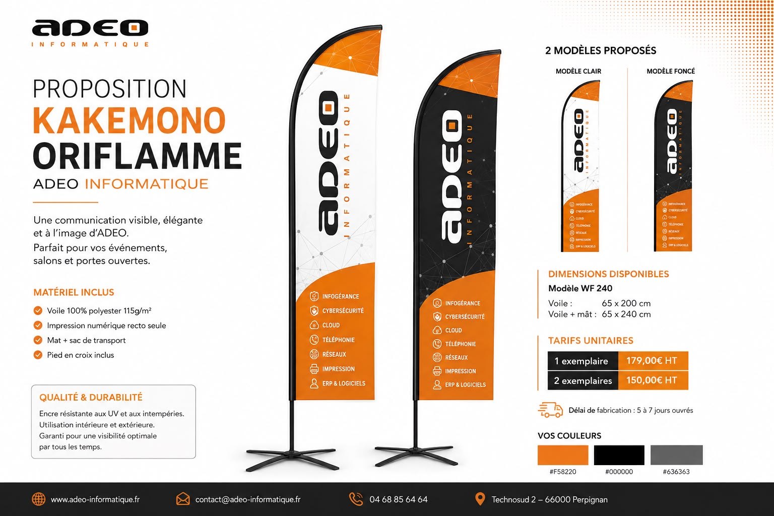 Kakemonos & oriflammes — ADEO Informatique