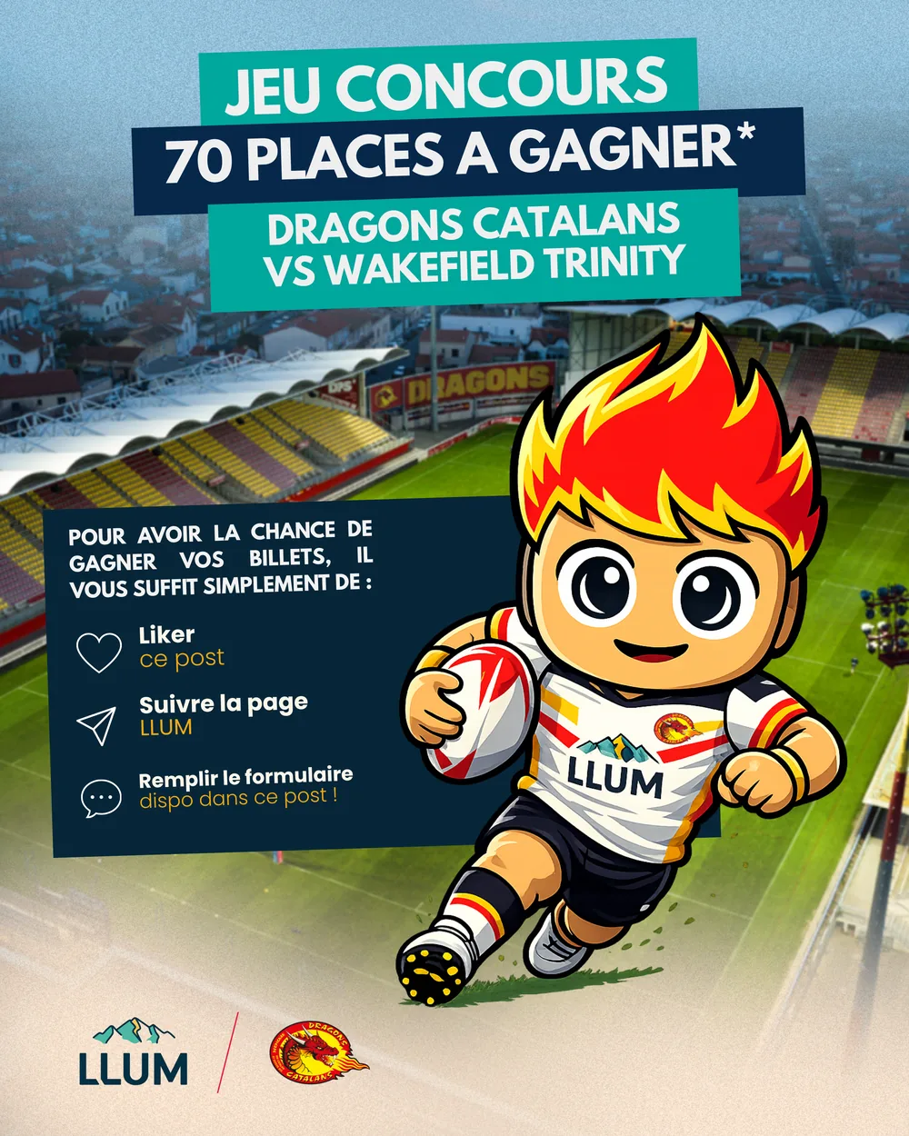 Jeu concours Dragons Catalans — LLUM
